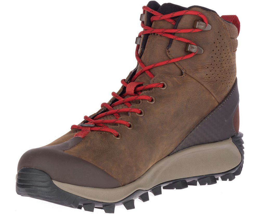 Kozaki Merrell Męskie Brązowe - Thermo Glacier Mid Waterproof - 402579-VWB